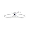 Thumbnail Image 1 of Blue & White Lab-Created Sapphire Quinceañera Crown Bolo Bracelet Sterling Silver