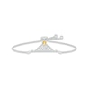 Citrine & White Lab-Created Sapphire Quinceañera Crown Bolo Bracelet Sterling Silver