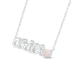 Thumbnail Image 1 of Lab-Created Opal Zodiac Aries Necklace Sterling Silver 18"