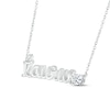 Thumbnail Image 2 of White Lab-Created Sapphire Zodiac Taurus Necklace Sterling Silver 18&quot;