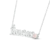 Lab-Created Opal Zodiac Taurus Necklace Sterling Silver 18"