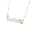 Thumbnail Image 2 of Citrine Zodiac Taurus Necklace Sterling Silver 18&quot;