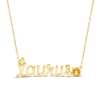 Thumbnail Image 0 of Citrine Zodiac Taurus Necklace 10K Yellow Gold 18"