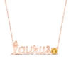 Thumbnail Image 1 of Citrine Zodiac Taurus Necklace 10K Rose Gold 18