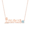Thumbnail Image 0 of Aquamarine Zodiac Taurus Necklace 10K Rose Gold 18