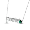 Thumbnail Image 2 of Lab-Created Emerald Zodiac Gemini Necklace Sterling Silver 18&quot;