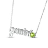 Thumbnail Image 2 of Peridot Zodiac Gemini Necklace Sterling Silver 18&quot;