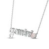 Thumbnail Image 2 of Lab-Created Opal Zodiac Gemini Necklace 10K White Gold 18&quot;