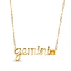 Thumbnail Image 1 of Citrine Zodiac Gemini Necklace 10K Yellow Gold 18&quot;