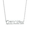Thumbnail Image 0 of White Lab-Created Sapphire Zodiac Cancer Necklace Sterling Silver 18"