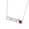 Thumbnail Image 1 of Lab-Created Ruby Zodiac Cancer Necklace Sterling Silver 18"