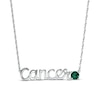 Thumbnail Image 1 of Lab-Created Emerald Zodiac Cancer Necklace Sterling Silver 18&quot;