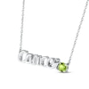 Thumbnail Image 2 of Peridot Zodiac Cancer Necklace Sterling Silver 18"