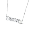 Thumbnail Image 2 of White Lab-Created Sapphire Zodiac Cancer Necklace 10K White Gold 18&quot;