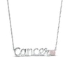 Thumbnail Image 1 of Lab-Created Opal Zodiac Cancer Necklace 10K White Gold 18&quot;