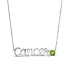 Thumbnail Image 0 of Peridot Zodiac Cancer Necklace 10K White Gold 18"