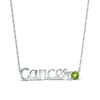 Thumbnail Image 1 of Peridot Zodiac Cancer Necklace 10K White Gold 18&quot;