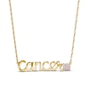 Thumbnail Image 1 of Lab-Created Opal Zodiac Cancer Necklace 10K Yellow Gold 18&quot;