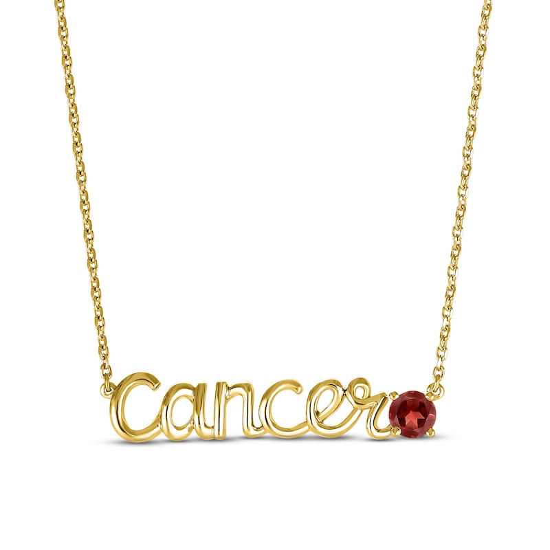 Zodiac Cancer Necklace 10K Yellow Gold 18" Kay