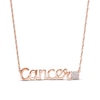 Thumbnail Image 1 of Lab-Created Opal Zodiac Cancer Necklace 10K Rose Gold 18&quot;