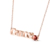 Thumbnail Image 1 of Garnet Zodiac Cancer Necklace 10K Rose Gold 18"