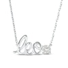 Thumbnail Image 0 of White Lab-Created Sapphire Zodiac Leo Necklace Sterling Silver 18"