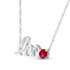 Thumbnail Image 1 of Lab-Created Ruby Zodiac Leo Necklace Sterling Silver 18"