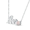 Thumbnail Image 1 of Lab-Created Opal Zodiac Leo Necklace Sterling Silver 18"