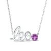 Thumbnail Image 0 of Amethyst Zodiac Leo Necklace Sterling Silver 18"