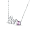 Thumbnail Image 1 of Amethyst Zodiac Leo Necklace Sterling Silver 18"