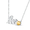 Thumbnail Image 2 of Citrine Zodiac Leo Necklace Sterling Silver 18&quot;