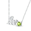 Thumbnail Image 1 of Peridot Zodiac Leo Necklace Sterling Silver 18"