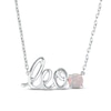Thumbnail Image 1 of Lab-Created Opal Zodiac Leo Necklace 10K White Gold 18&quot;