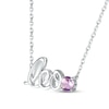 Thumbnail Image 1 of Amethyst Zodiac Leo Necklace 10K White Gold 18"