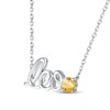 Thumbnail Image 1 of Citrine Zodiac Leo Necklace 10K White Gold 18"