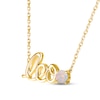 Thumbnail Image 1 of Lab-Created Opal Zodiac Leo Necklace 10K Yellow Gold 18"