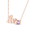 Thumbnail Image 1 of Amethyst Zodiac Leo Necklace 10K Rose Gold 18"