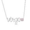 Thumbnail Image 0 of Lab-Created Opal Zodiac Virgo Necklace Sterling Silver 18"