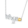 Thumbnail Image 1 of Citrine Zodiac Virgo Necklace Sterling Silver 18"