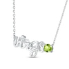 Thumbnail Image 2 of Peridot Zodiac Virgo Necklace Sterling Silver 18&quot;