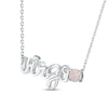 Thumbnail Image 2 of Lab-Created Opal Zodiac Virgo Necklace 10K White Gold 18"