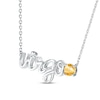 Thumbnail Image 2 of Citrine Zodiac Virgo Necklace 10K White Gold 18"