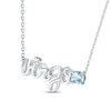 Thumbnail Image 2 of Aquamarine Zodiac Virgo Necklace 10K White Gold 18"