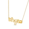 Thumbnail Image 2 of Citrine Zodiac Virgo Necklace 10K Yellow Gold 18"