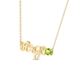 Thumbnail Image 1 of Peridot Zodiac Virgo Necklace 10K Yellow Gold 18"