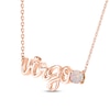 Thumbnail Image 2 of Lab-Created Opal Zodiac Virgo Necklace 10K Rose Gold 18&quot;