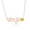 Thumbnail Image 0 of Citrine Zodiac Virgo Necklace 10K Rose Gold 18"