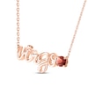 Thumbnail Image 1 of Garnet Zodiac Virgo Necklace 10K Rose Gold 18"