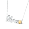 Thumbnail Image 1 of Citrine Zodiac Libra Necklace Sterling Silver 18"