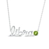 Thumbnail Image 0 of Peridot Zodiac Libra Necklace Sterling Silver 18"